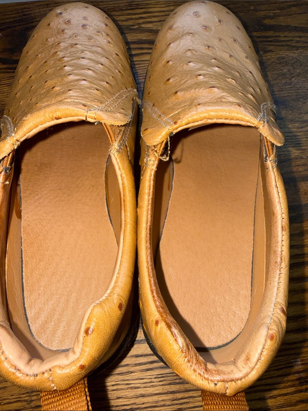 Roper Brown Ostrich-Texture Slip-On Casual Shoes - Picture 5 of 8